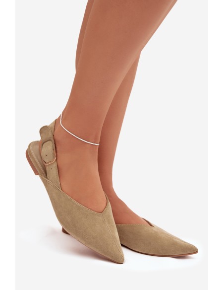 Women's Ballerinas With Clasp Green Tanelia