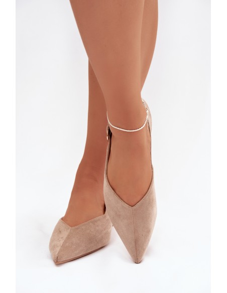 Women's Ballerinas With Clasp Beige Tanelia