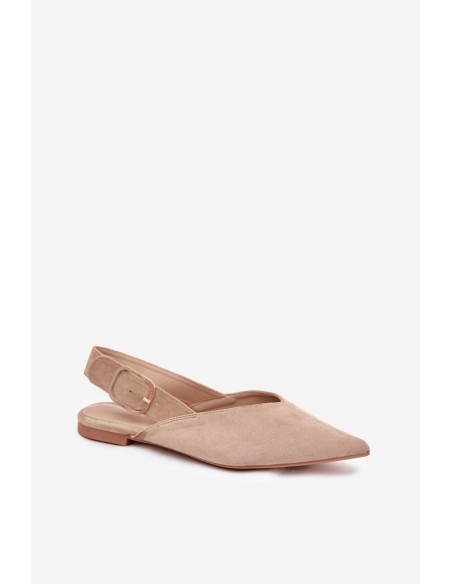 Women's Ballerinas With Clasp Beige Tanelia