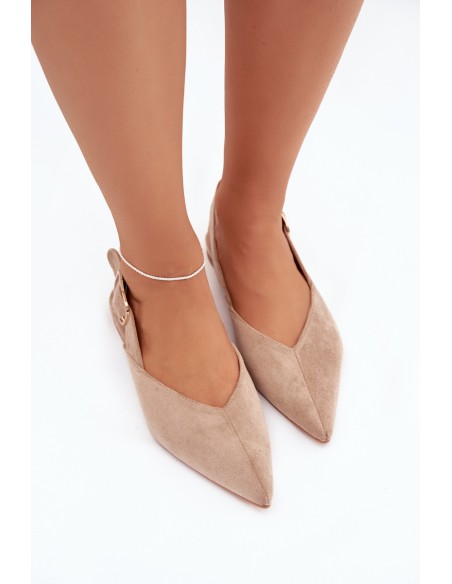 Women's Ballerinas With Clasp Beige Tanelia