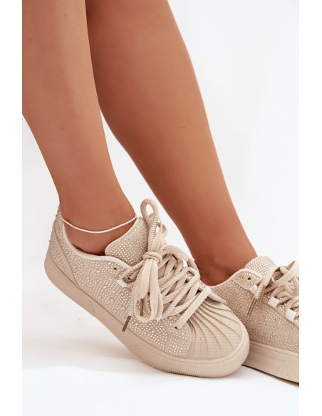 Decorated Women's Sneakers Beige Calissea