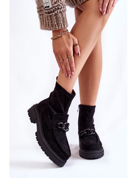 Women's Suede Booties La.Fi 250042B-SU Black