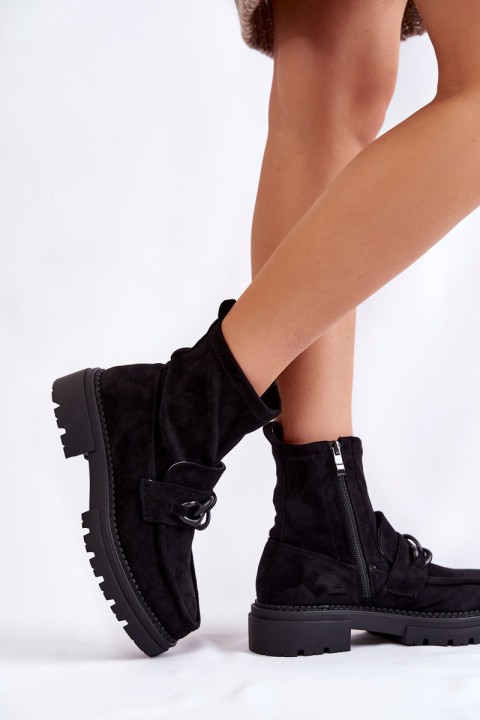 Women's Suede Booties La.Fi 250042B-SU Black