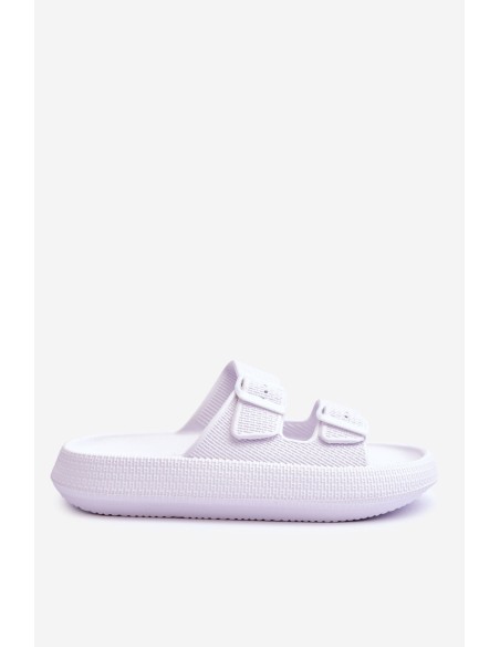 Women's Foam Sandals With Stripes White Sharmen