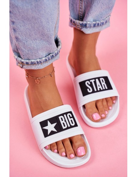 Women's Flip Flops Big Star White DD274A264