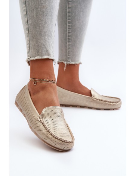 Moteriški auksiniai mokasinai Ranica