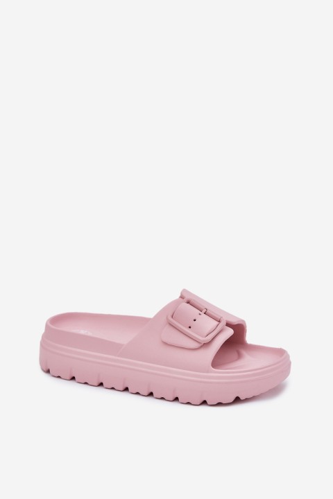 Women's Foam Platform Sandals With Buckle Pink Viasara