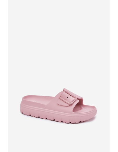Women's Foam Platform Sandals With Buckle Pink Viasara