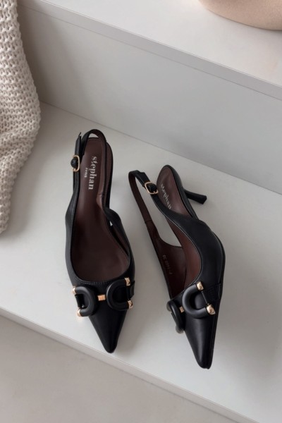 Women's High Heel Sandals with Decorative Detail Black Brienne 2