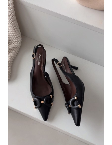 Women's High Heel Sandals with Decorative Detail Black Brienne