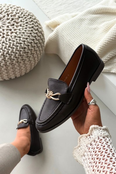 Women's Loafers with Decorative Detail Chocolate Raisins