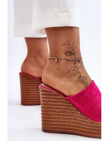 Light Flip Flops On Chunky Platform Fuchsia Good Vibe