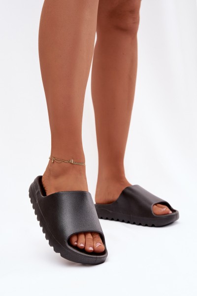 Women's Platform Slides Black Olyria 2