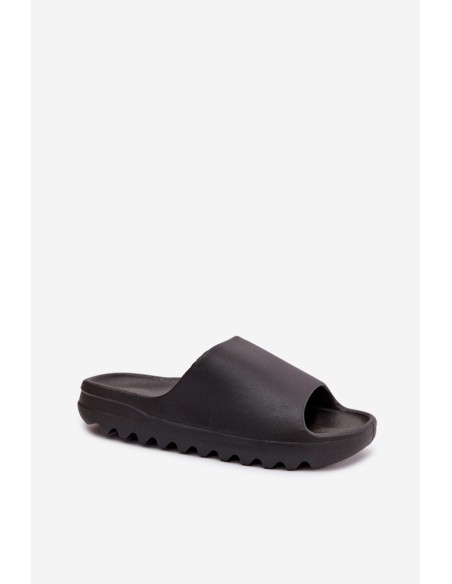 Women's Platform Slides Black Olyria