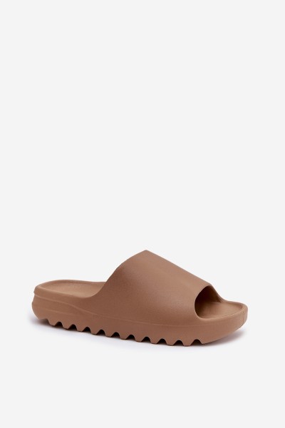 Women's slippers on platform brown Olyria 2
