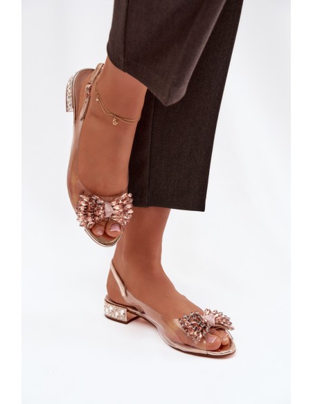 Permatomos basutės su kaspinu D&A MR52-231 Rose Gold