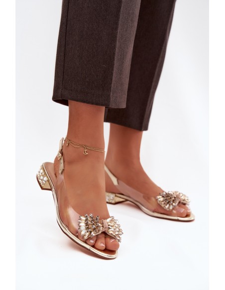 Permatomos basutės su kaspinu D&A MR52-231 auksinės