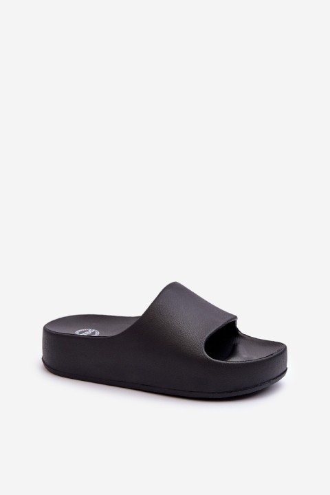 Women's Platform Foam Flip Flops Black Airaplea