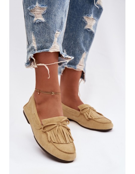 Women's Moccasins With Fringes Yellow Janelisse