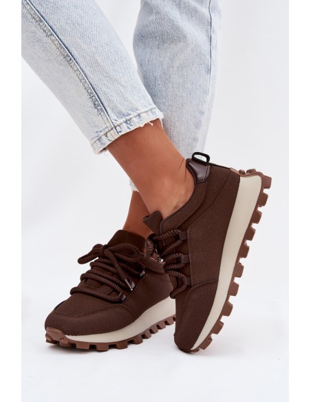 Riadella Chocolate Platform Sneakers Sports Shoes