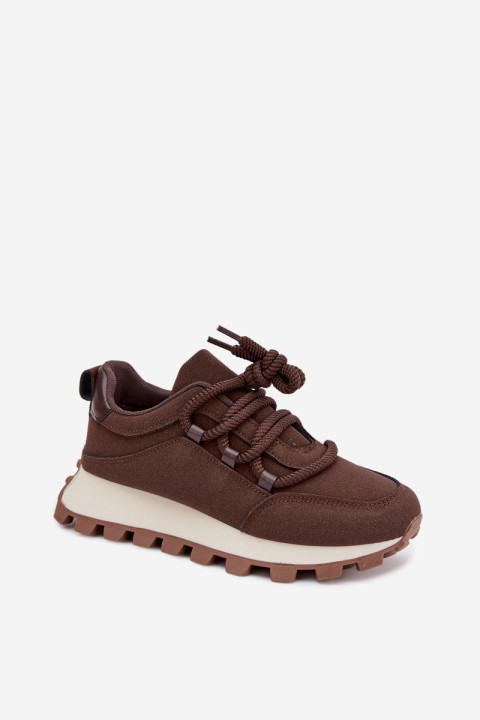 Riadella Chocolate Platform Sneakers Sports Shoes