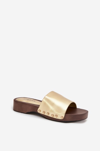 Women's Slides with Golden Clamps Terissa 2
