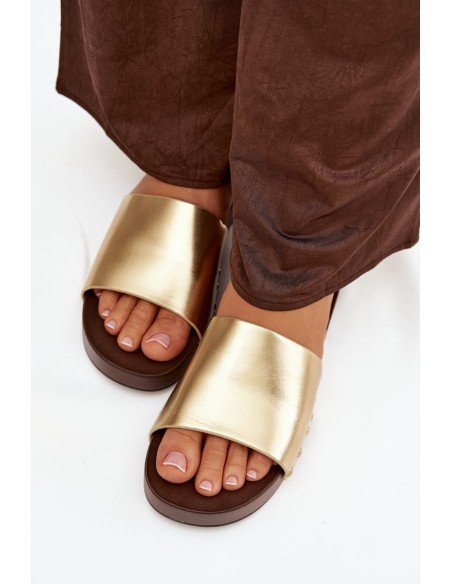 Women's Slides with Golden Clamps Terissa