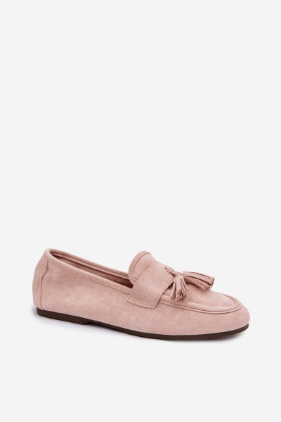 Women's Flat Loafers with Fringes Light Pink Marilisse 2