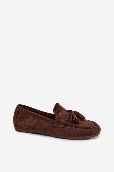Women's Flat Loafers with Fringes Chocolate Marilisse 2
