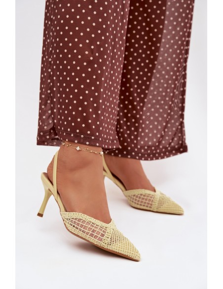 Austos basutės su geltonu kulnu Hanelis