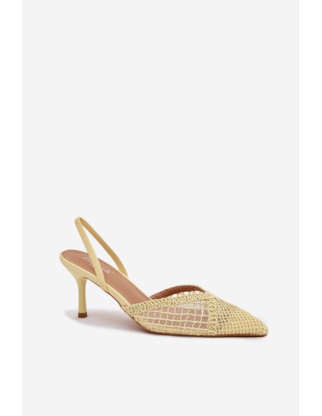 Austos basutės su geltonu kulnu Hanelis