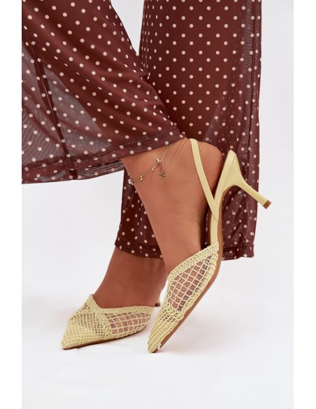 Austos basutės su geltonu kulnu Hanelis