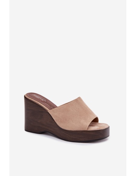 Women's Wedge Sandals Beżowe Ravelia