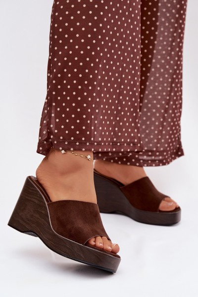 Women's Wedge Sandals Chocolate Ravelia