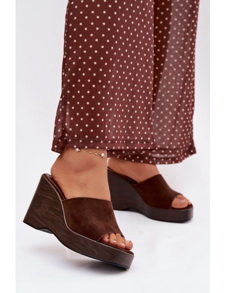 Women's Wedge Sandals Chocolate Ravelia