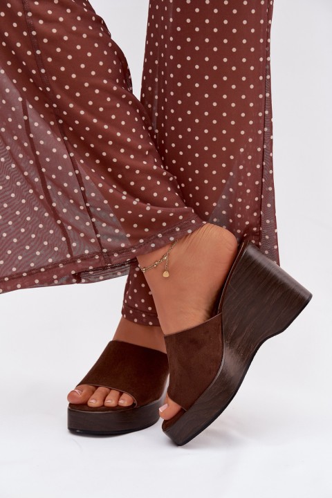 Women's Wedge Sandals Chocolate Ravelia