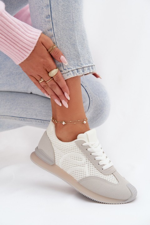 Moteriški balti ir pilki sportiniai bateliai „Tarlisse“