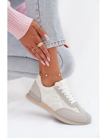 Moteriški balti ir pilki sportiniai bateliai „Tarlisse“