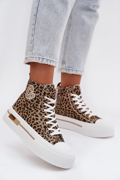 Women's Platform Sneakers Leopard Print Meloria