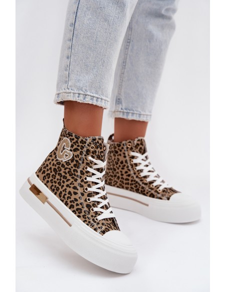 Women's Platform Sneakers Leopard Print Meloria