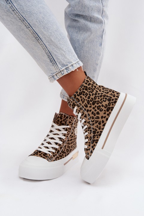 Women's Platform Sneakers Leopard Print Meloria