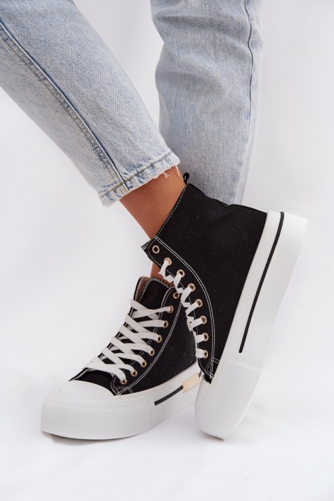 Women s Platform Sneakers Black Meloria