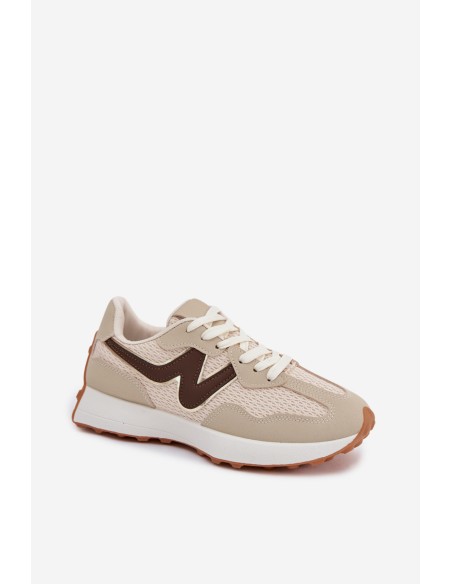 Women's Beige Platform Sneakers Janelora