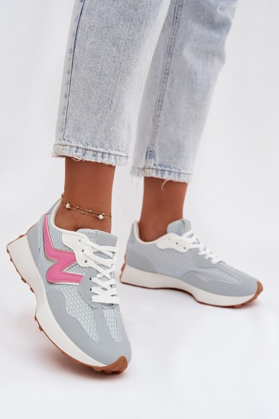 Women's Blue Platform Sneakers Janelora