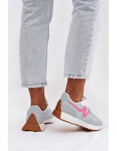 Women's Blue Platform Sneakers Janelora