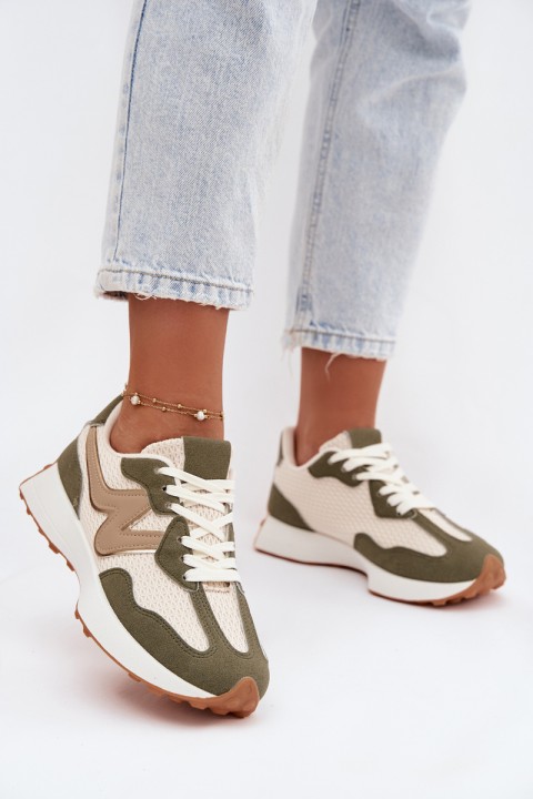 Women's Sports Shoes On Platform Green Janelora