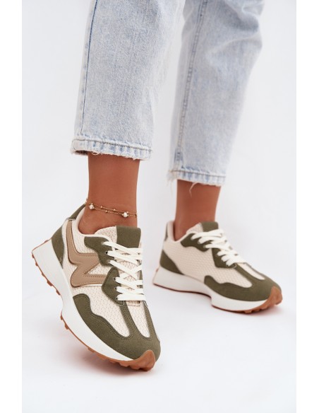 Women's Sports Shoes On Platform Green Janelora