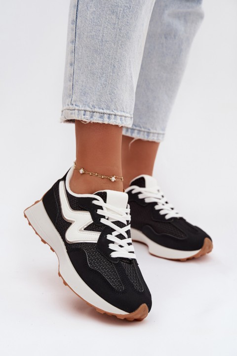 Women's Black Platform Sneakers Janelora