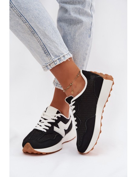 Women's Black Platform Sneakers Janelora