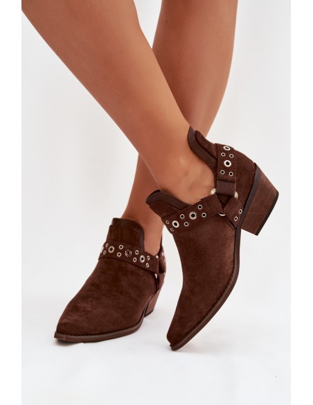 Moteriški stambiakulniai aulinukai su iškirptėmis ir dirželiais Vannessae